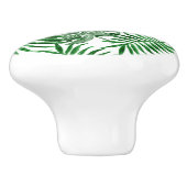 トロピカルグリーンパーム葉ズ夏水カラーアート セラミックノブ (側面)