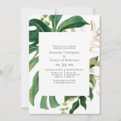 トロピカルグリーンビーチ結婚式リハーサルディナー 招待状 (正面)