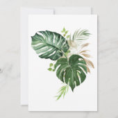 トロピカルグリーンビーチ結婚式リハーサルディナー 招待状 (裏面)