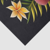 トロピカルグリーンフローラアートワーク（大） 薄葉紙 (詳細)