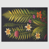 トロピカルグリーンフローラアートワーク（大） 薄葉紙 (正面)