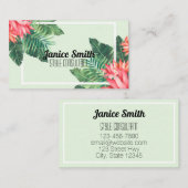 トロピカルグリーンブライト&プロフェッショナルモダン 名刺 (正面/裏面)
