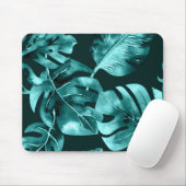 トロピカルグリーンブルーパーム葉ズアイランドパラダイス マウスパッド (マウス)