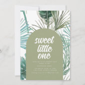 トロピカルグリーンベビーシャワーパーティー招待状 招待状 (正面)