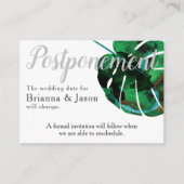 トロピカルグリーンモンステラ葉の発表カード アドバイスカード (正面)