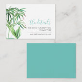 トロピカルグリーンリーゲスト詳細インサート エンクロージャーカード (正面/裏面)