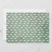 トロピカルグリーンリーサファリアニマルズワイルドワン誕生日 招待状 (裏面)