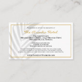 トロピカルグリーンリーシャドウ金ゴールド披露宴ディナーエント エンクロージャーカード (裏面)