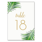 トロピカルグリーンリーパームフロン離れト テーブルナンバー (裏面)