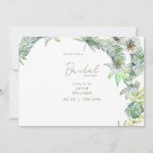 トロピカルグリーンリービーチイブライダルシャワー 招待状 (正面)