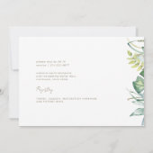 トロピカルグリーンリービーチイブライダルシャワー 招待状 (裏面)