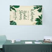 トロピカルグリーンリーフブライダルシャワーへようこそ 横断幕 (トレードショー)