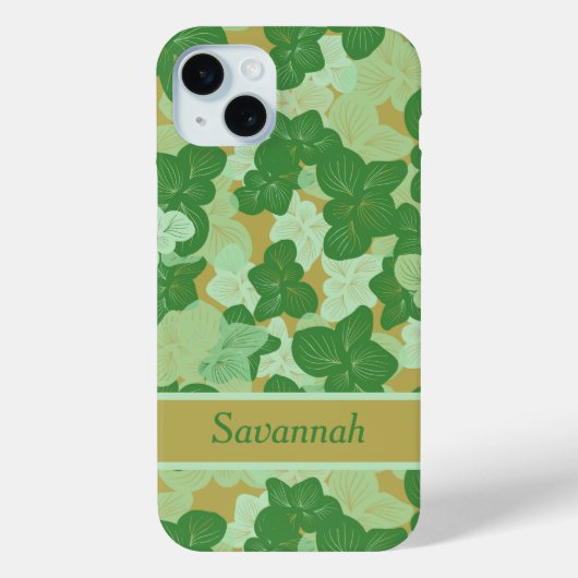 トロピカルグリーンリーブス Case-Mate iPhoneケース (裏面)