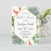 トロピカルグリーンリーブライダルシャワー 招待状 (スタンド正面)