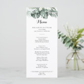 トロピカルグリーンリーホワイトフローラディナーメニュー メニュー (スタンド正面)