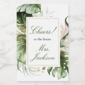 トロピカルグリーンリーミニワインボトルラベル ワインラベル (シングルラベル)