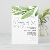 トロピカルグリーンリー婚約結婚式 招待状 (スタンド正面)