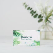 トロピカルグリーンリー植物体ありがとう エンクロージャーカード (スタンド正面)