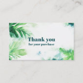 トロピカルグリーンリー植物体ありがとう エンクロージャーカード (正面)