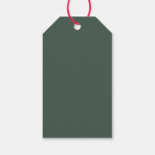 トロピカルグリーンリー白フローラ結婚ズ・サンキュー ギフトタグ (裏面)