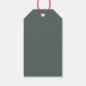 トロピカルグリーンリー白フローラ結婚ズ・サンキュー ギフトタグ (裏面)