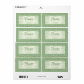 トロピカルグリーン化粧品DIYドロッパーボトルラベル ラベル (フルシート)