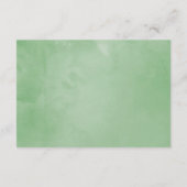 トロピカルグリーン幾何学ウェディングレセプション エンクロージャーカード (裏面)