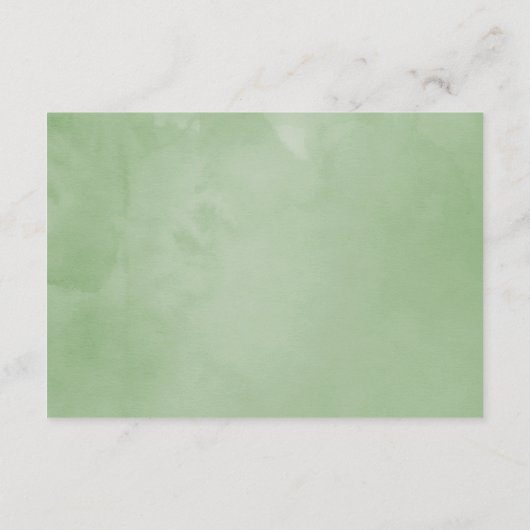 トロピカルグリーン幾何学ウェディングレセプション エンクロージャーカード (裏面)