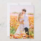 トロピカルグリーン日付の写真カードを保存 案内状 (裏面)