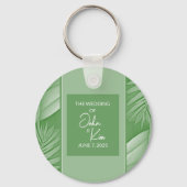 トロピカルグリーン結婚のキーチェーン キーホルダー (裏面)
