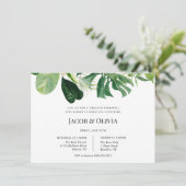 トロピカルグリーン結婚のリハーサルディナー招待状 招待状 (スタンド正面)