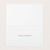 トロピカルグリーン結婚テーマの折り畳みカード (内部フラット)