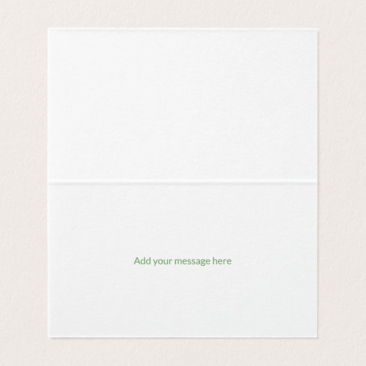 トロピカルグリーン結婚テーマの折り畳みカード (内部フラット)