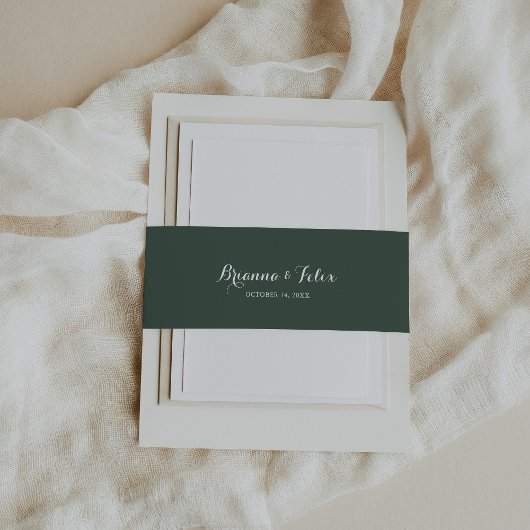 トロピカルグリーン結婚式招待状ベリーバンド 招待状ベリーバンド