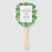 トロピカルグリーン結婚式 プログラムファン ハンドファン (裏面)
