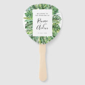 トロピカルグリーン結婚式 プログラムファン ハンドファン (正面)