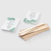 トロピカルグリーン結婚式 プログラムファン ハンドファン (組立なし)