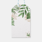 トロピカルグリーン結婚&金ゴールドの愛感謝してい& ギフトタグ (裏面)