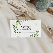 トロピカルグリーン葉おむつラッフル エンクロージャーカード