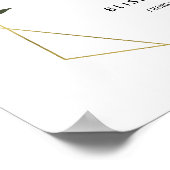 トロピカルグリーン葉のウェルカム結婚ズ ポスター (角)