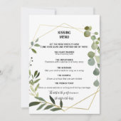 トロピカルグリーン葉のキスをするメニュー (正面)