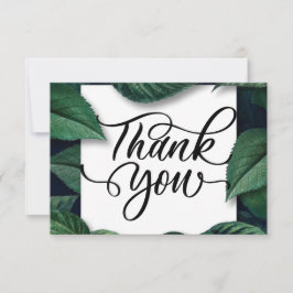 トロピカルグリーン葉サンキューカード サンキューカード