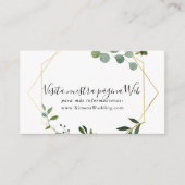 トロピカルグリーン葉スペインの結婚ズのウェブサイト エンクロージャーカード (正面)