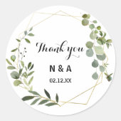 トロピカルグリーン葉ズお願い ラウンドシール (正面)