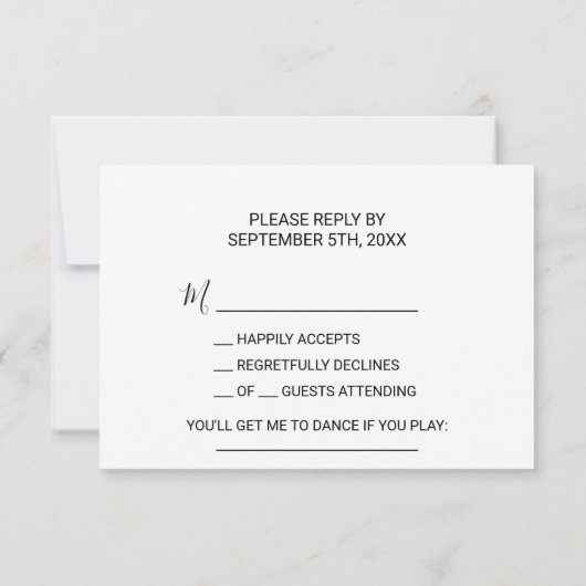 トロピカルグリーン葉ズソングリクエスト 出欠カード (裏面)