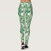 トロピカルグリーン葉ズ水彩 レギンス (裏面)