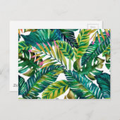 トロピカルグリーン葉ハガキ ポストカード (正面/裏面)
