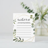 トロピカルグリーン葉バケットリストカード ポストカード (スタンド正面)