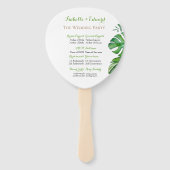 トロピカルグリーン葉モンスター結婚ンの儀式ハン ハンドファン (裏面)