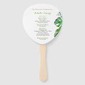 トロピカルグリーン葉モンスター結婚ンの儀式ハン ハンドファン (正面)